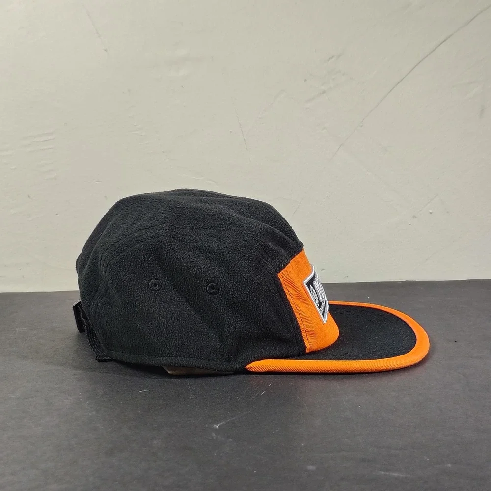 Map Brewing Hat Cap Strapback Black Orange Fleece Gorpcore Bozeman Montana Panel